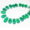Natural Green Onyx Smooth Pear Drop Briolette Beads Strand Sold per 6 beads and Size 10mm to 11mm approx.Pronounced AM-eth-ist, this lovely stone comes in two color variations of Purple and Pink. This gemstones belongs to quartz family. All strands are hand picked. 